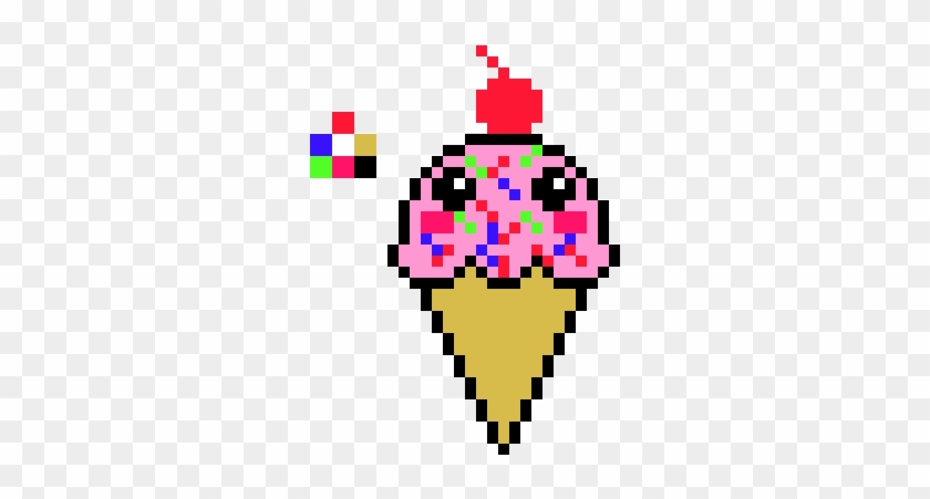 Ice Cream With A Cherry On Top - Mario Star Pixel #450558