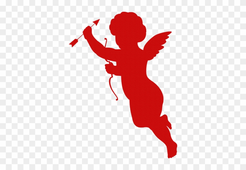 Cupid Silhouette Png Www Imgkid The Image Kid Has It - Bonne Saint Valentin Png #450615
