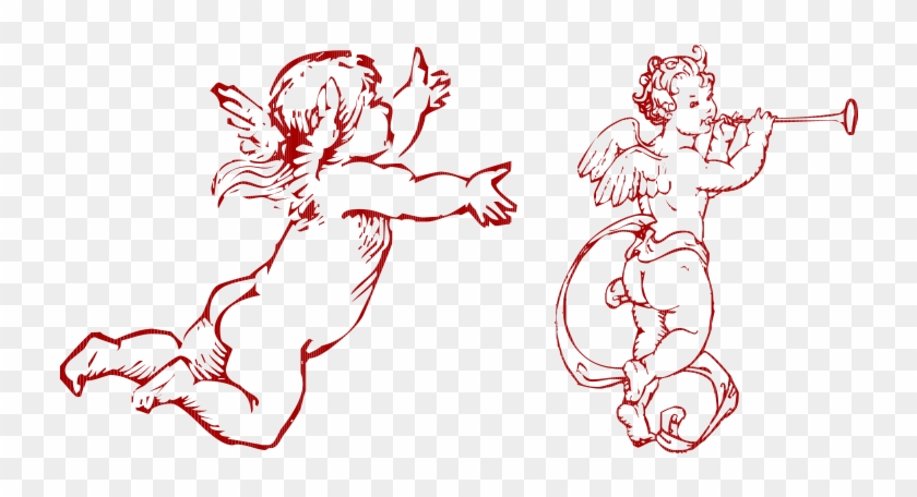 Cherub Angel Drawing Infant Clip Art - Baby Angels For Drawing #450630