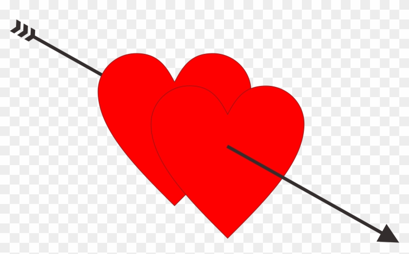 Cupid Arrow Heart - Corações Com Flecha Vetor #450684