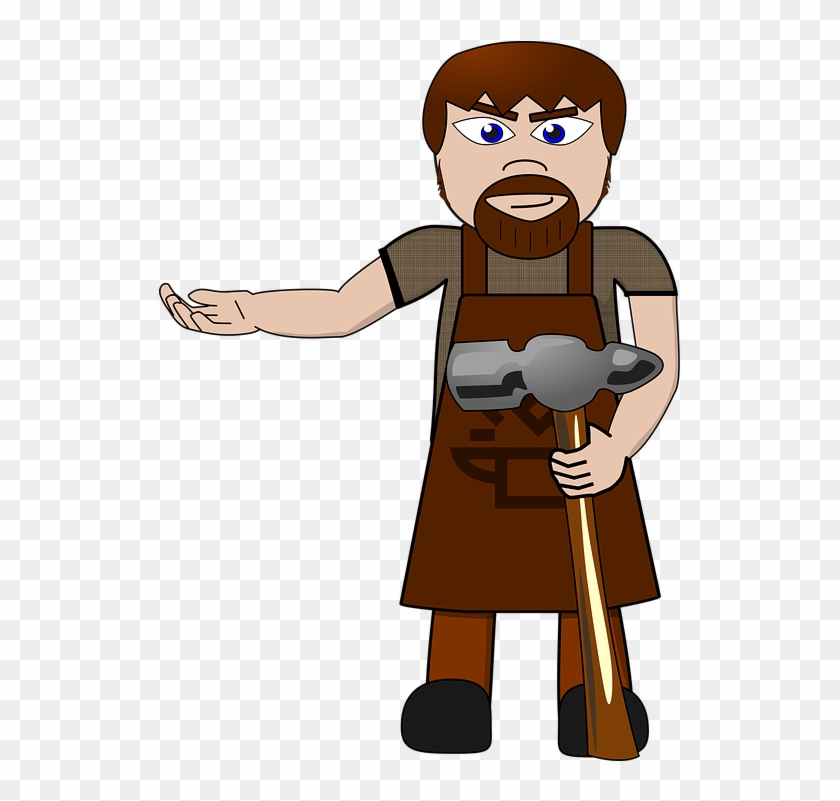 Security Guard Cliparts 15, Buy Clip Art - Cartoon Blacksmith #450705