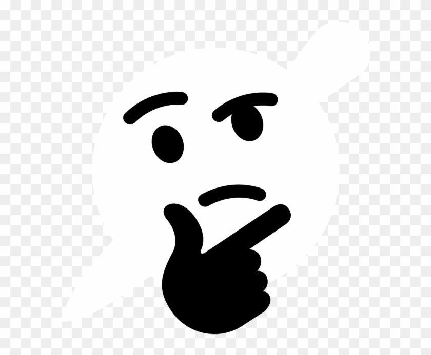 Thinkparty Discord Emoji Thinking Emoji Black And White Free