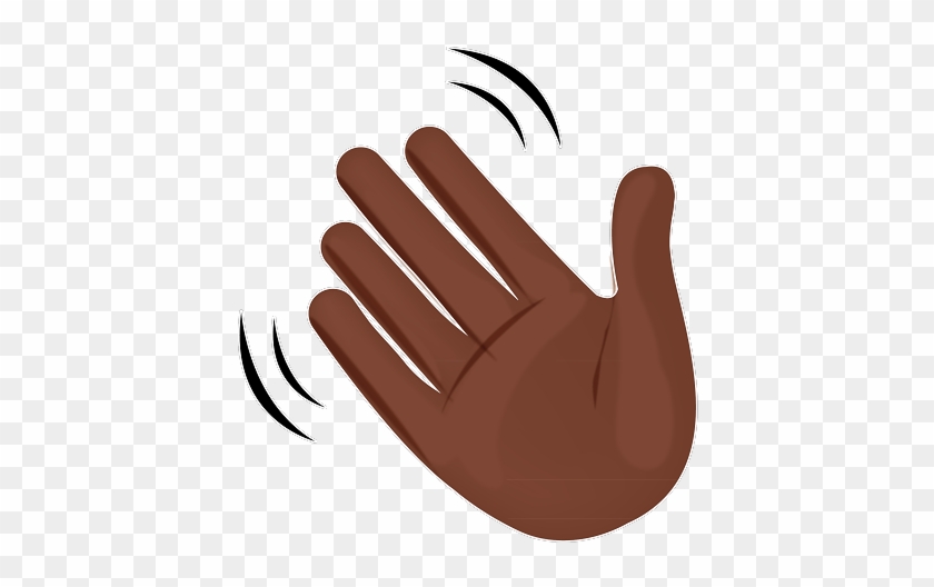 Black Hand Waving Emoji #450760