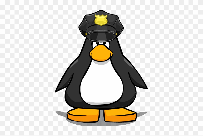 Security Guard Hat On Player Card - Club Penguin Headband #450784