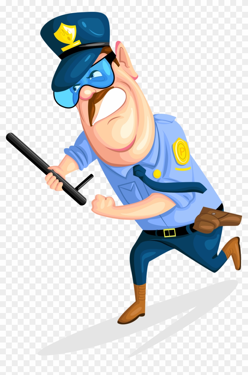 Cartoon Security Guard Police Officer - Security Guard Cartoon #450792
