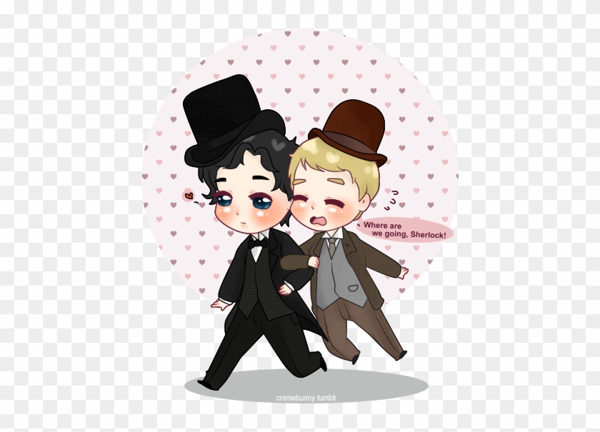 Sherlock Holmes Bbc Wallpaper Download - Chibi Johnlock #450801