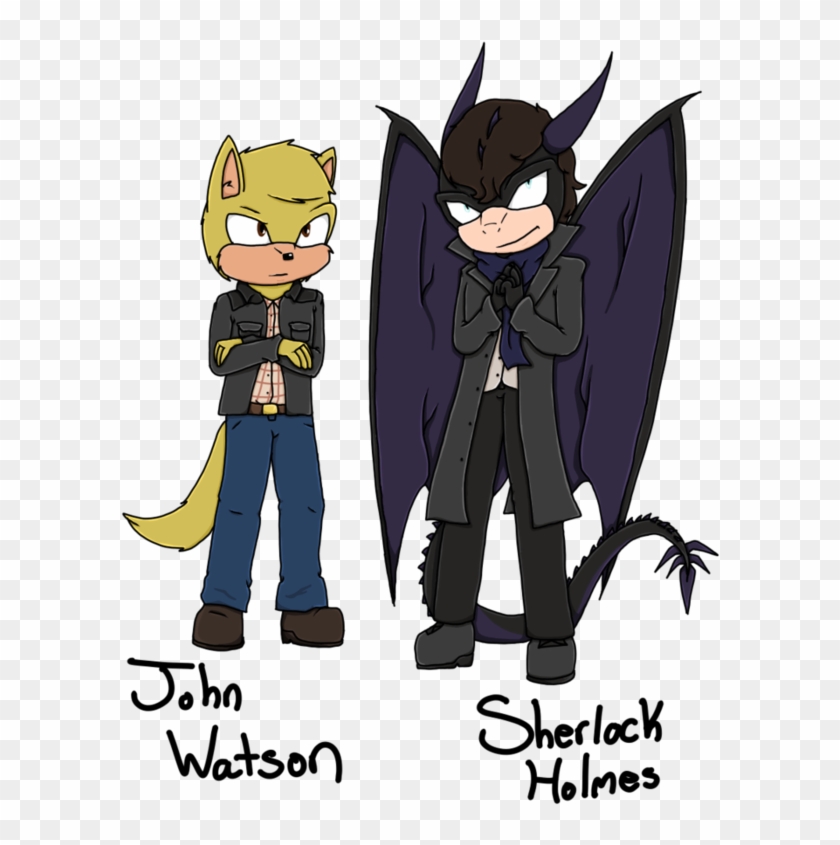 Sherlock Holmes And John Watson- Sonic Style By Blueangelrose97 - Cartoon #450890