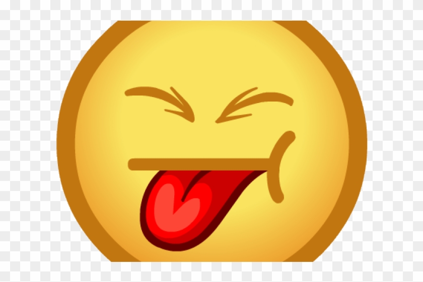 cartoon smiley face with tongue sticking out