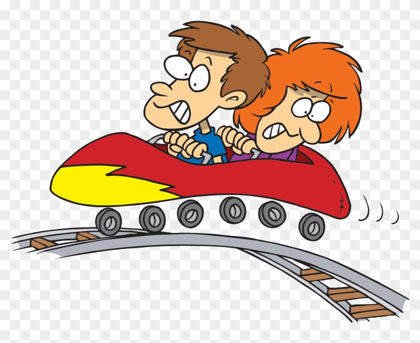 Family On A Roller Coaster - Roller Coaster Cars Clipart #451009