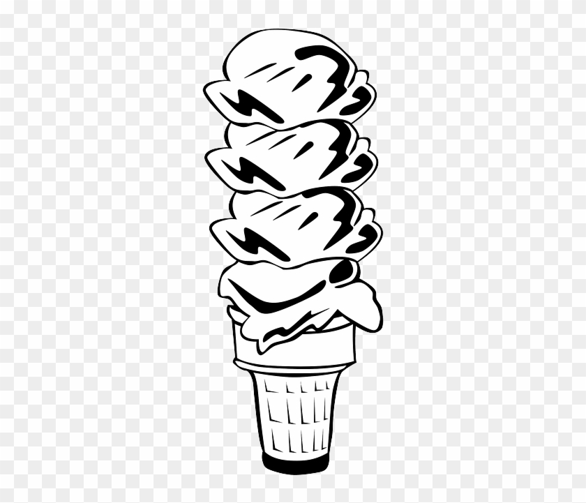 Cones Food, Menu, Ice, Cream, Cone, Scoop, Festive, - Ice Cream Cone Clip Art #451118