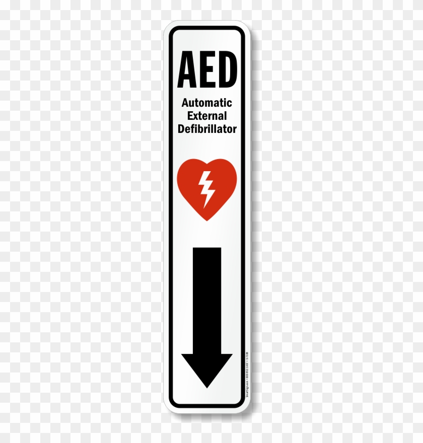 Aed Automatic External Defibrillator With Graphic Sign - Heart #451316