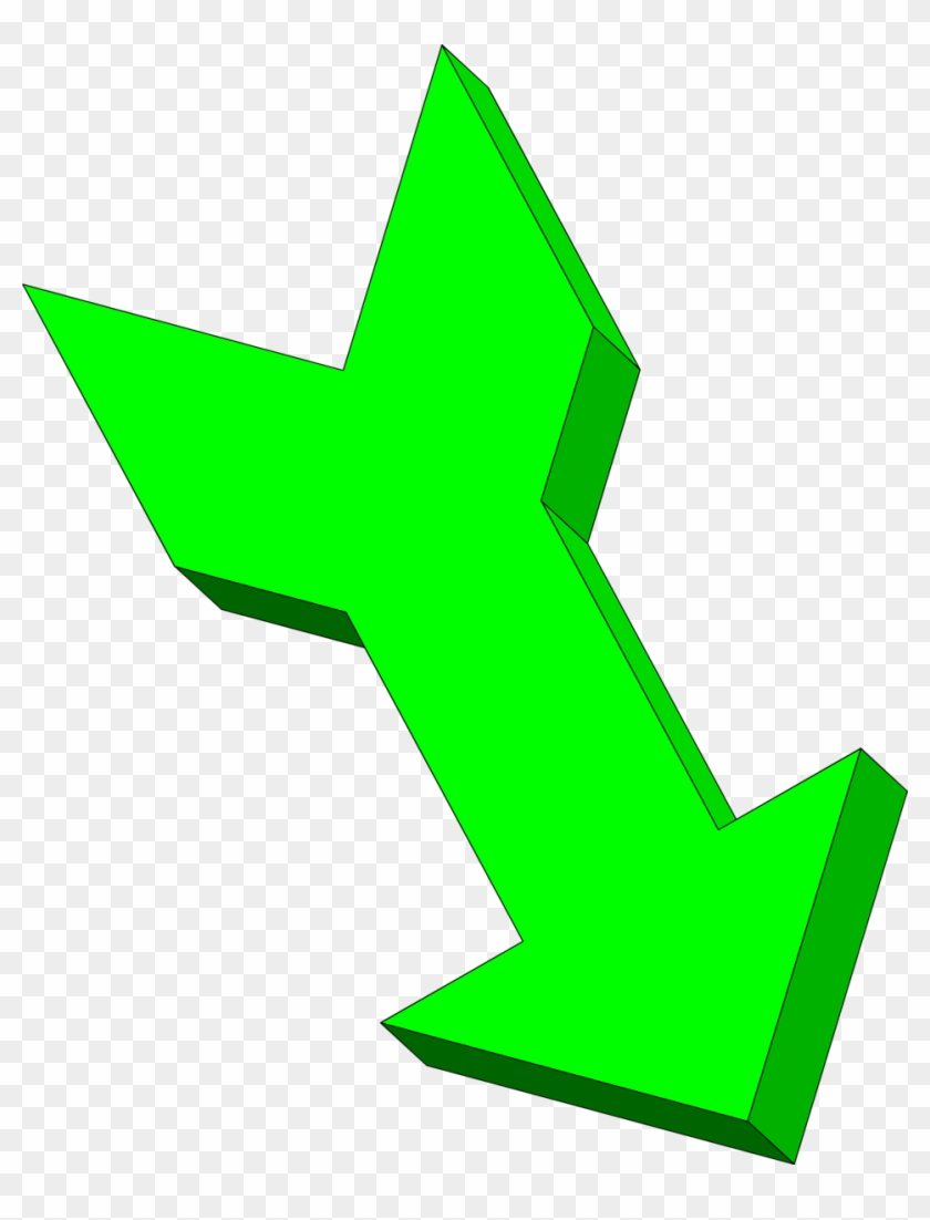 Clip Art - Green Arrow Pointing Down #451342
