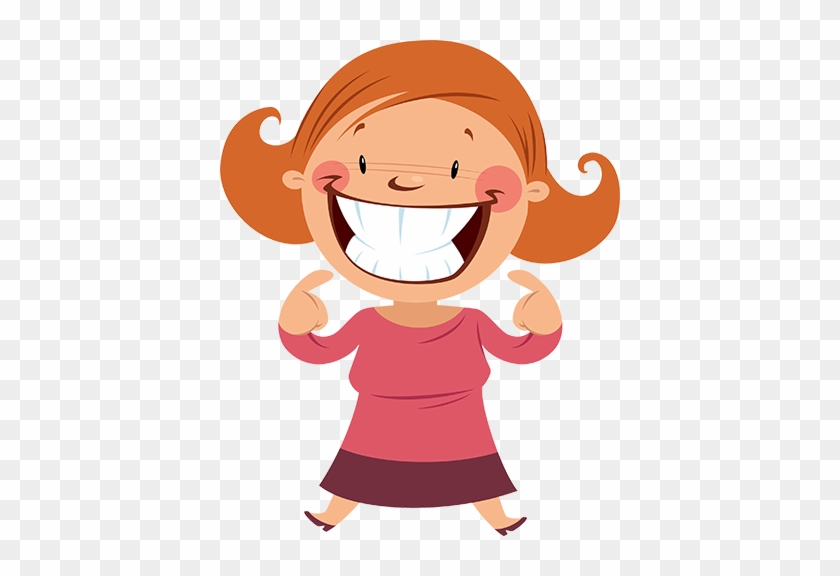 Smiling Woman - Happy Cartoon Girl - Free Transparent PNG Clipart Images  Download