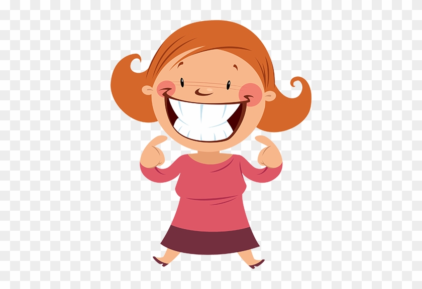 Smiling Woman - Happy Cartoon Girl #451357