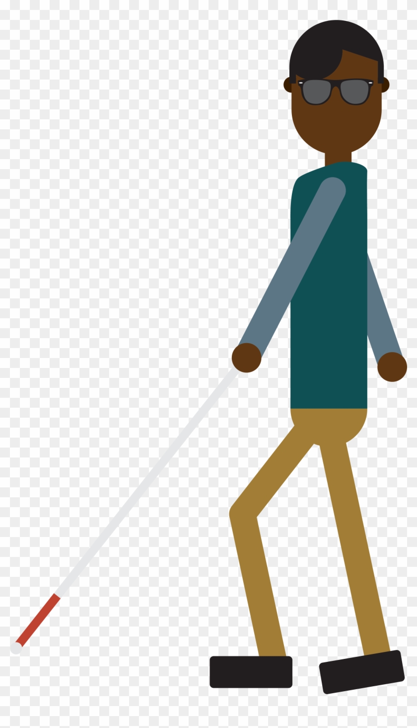 Blind Man Illustration Graphic - Illustration #451470