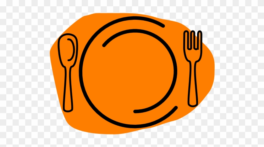 Dinner For - Plate Fork And Knife Clipart #451562