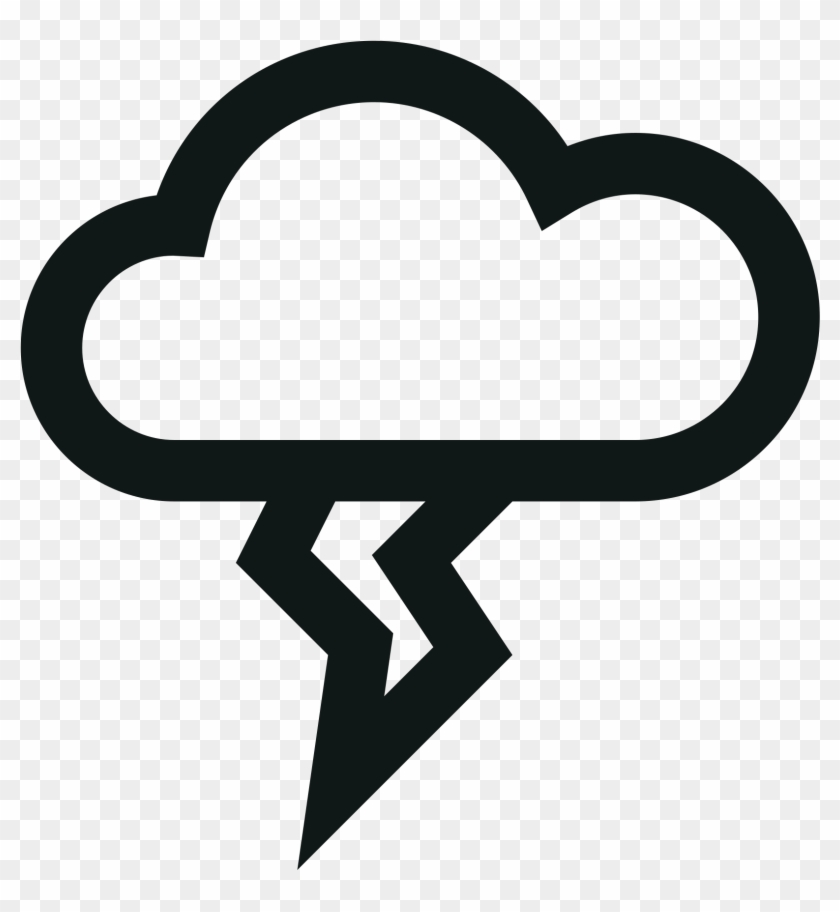 Open - Black And White Thunderstorm Clipart #451564