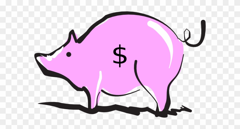 Free Pink Piggy Bank Clipart - Pig Vector #451676