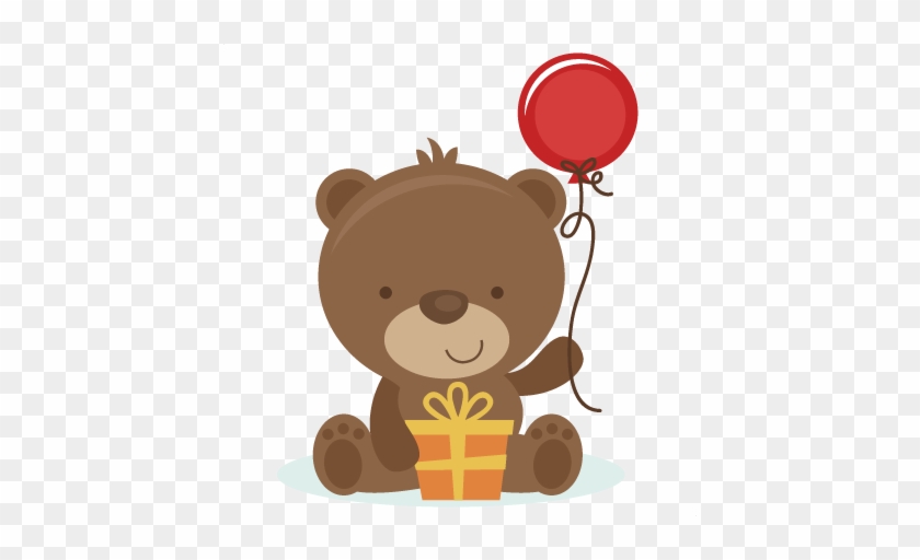 Bear Clipart Birthday - Miss Kate Cuttables Files #451692