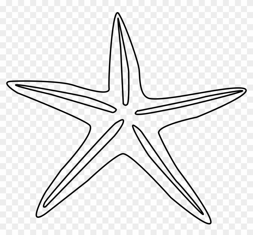 Starfish Outline Clip Art - Starfish Outline Png #451761