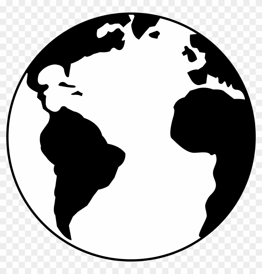 World Black And White Earth Clipart Black And White - World Black And White Earth Clipart Black And White #452124