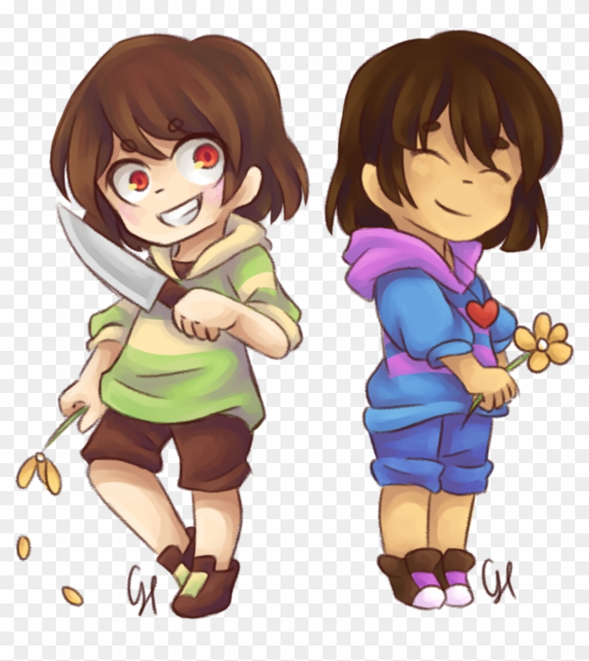 Frisk And Chara By Cairolingh Undertale Frisk And Chara Free Transparent Png Clipart Images Download