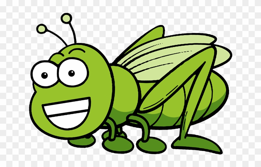 Cricket - Grasshopper Cartoon Black And White #452314
