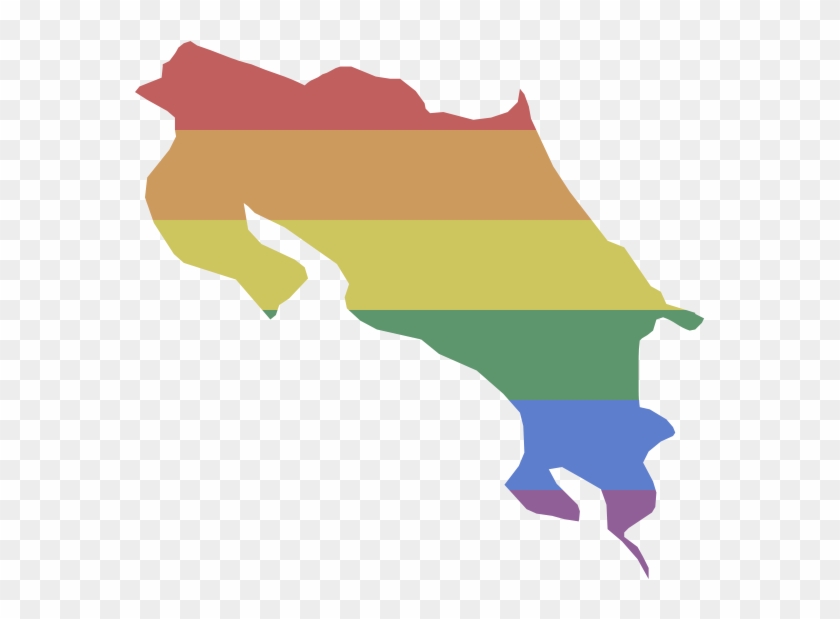 Lgbt Costa Rica - Costa Rica Vector Map #452687