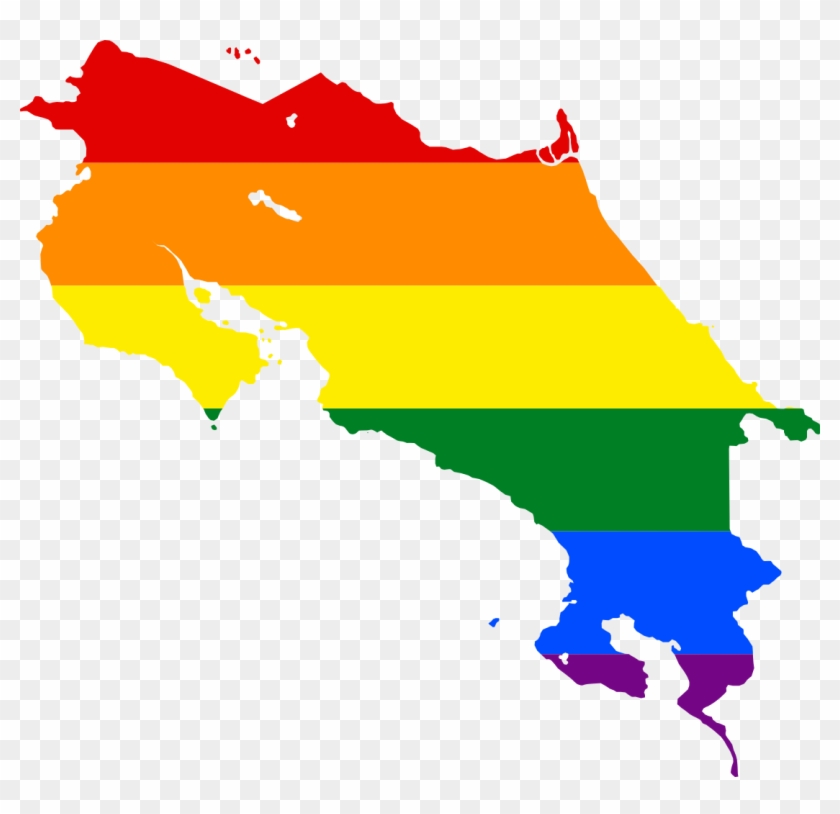 Lgbt Flag Map Of Costa Rica - Costa Rica Matrimonio Gay #452698