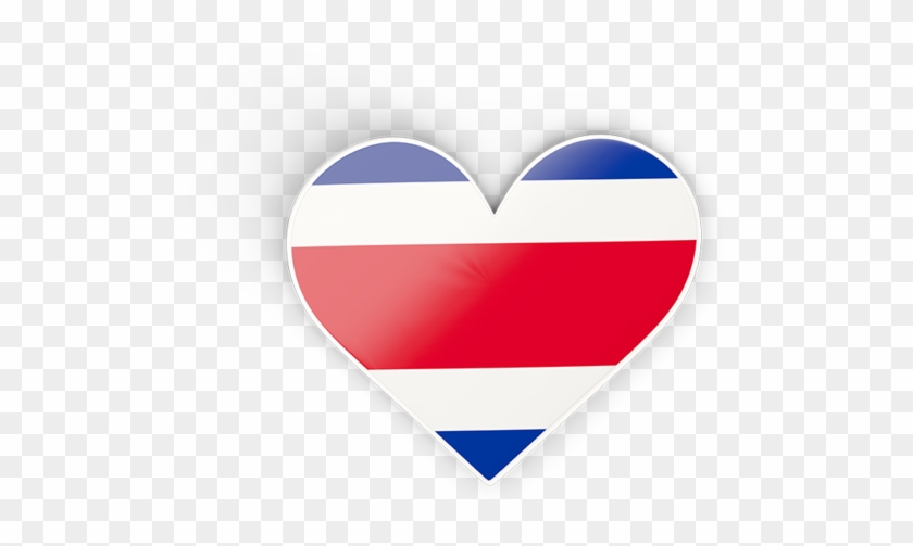 Illustration Of Flag Of Costa Rica - Costa Rica Heart Png #452774