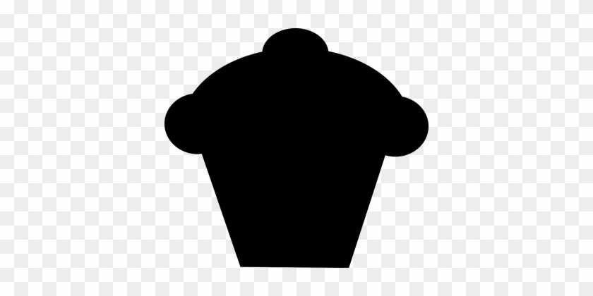Cupcake Muffin Silhouette Black Cake Baked - Black And White Jars ...