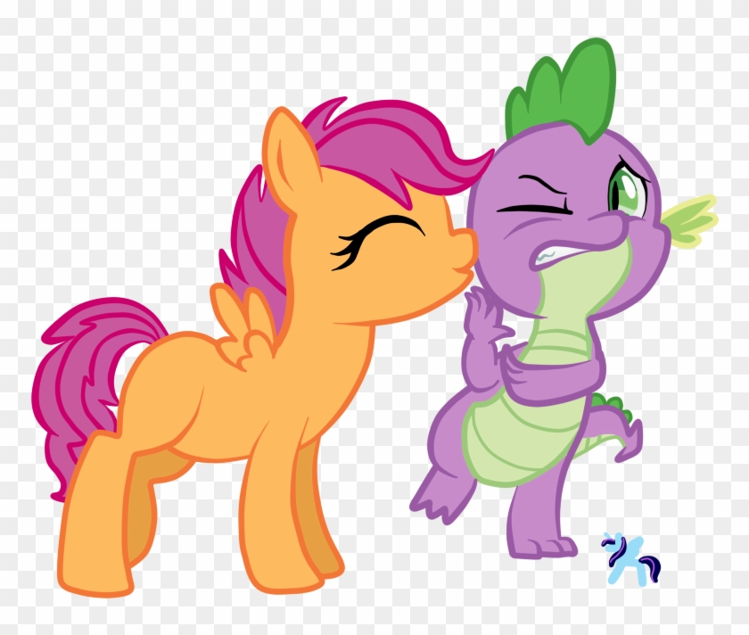 Sugguk, Dead Source, Female, Kissing, Male, Safe, Scootaloo, - Cartoon #452891