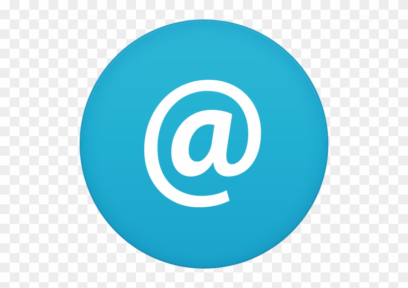 At, Contact, Email, Letter, Mail, Message, Send Icon - Skype Icon Png Circle #452947
