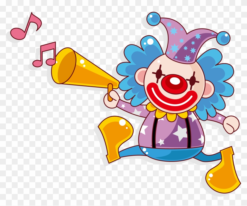 Clown Circus Cartoon - Sticker Les Artistes Du Cirque #453095