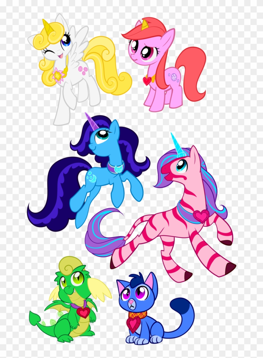 Animals Of Princess Starla, Fim Style By Sakuyamon - Starla And The Jewel Riders Mlp #453102