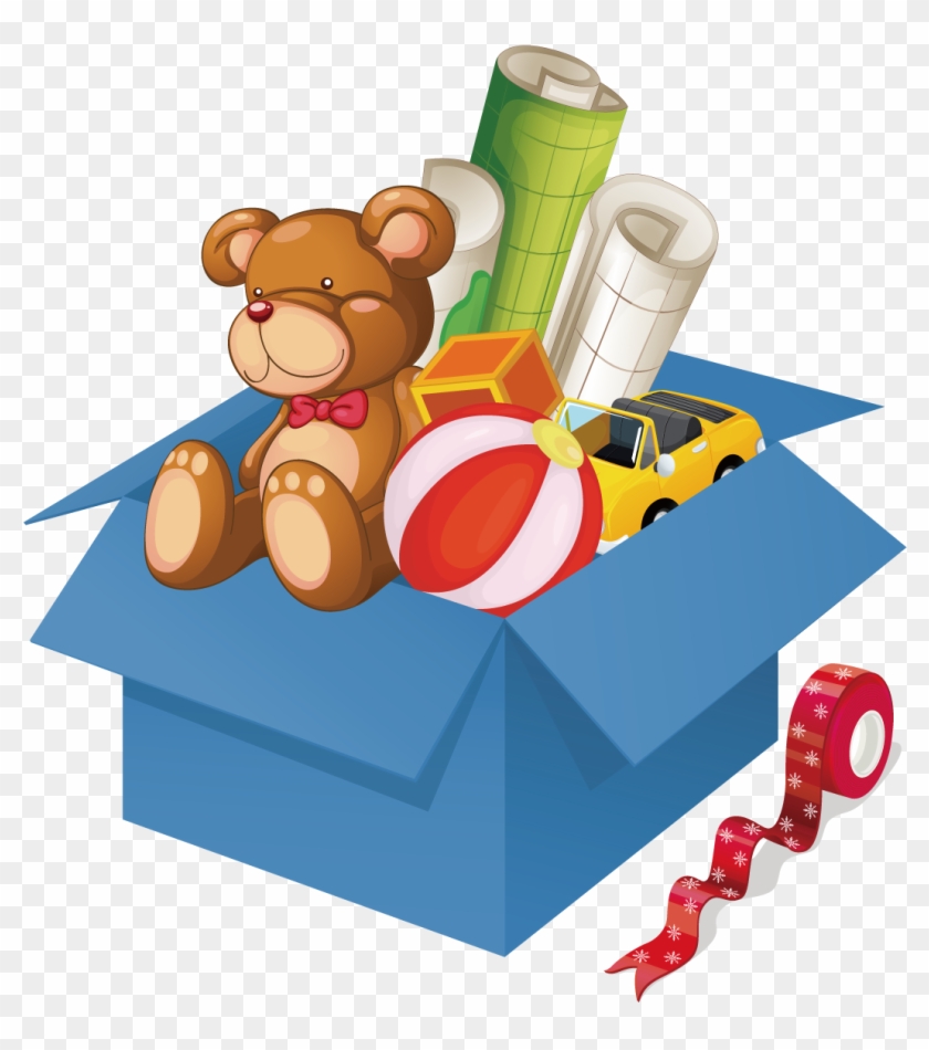 Toy Box Stock Photography Illustration - Girl Clean Up Toys Clipart #453511