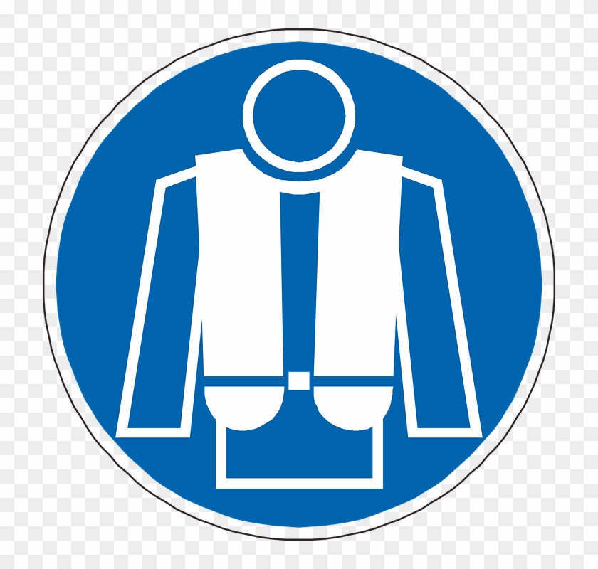 Winter Coat Clipart 13, Buy Clip Art - Wear Life Jacket Sign #453704