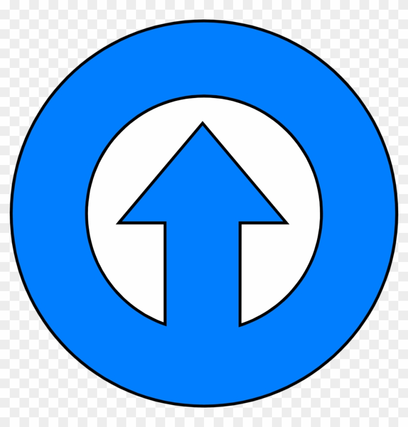 Illustration Of A Blue Up Arrow In A Circle - Facebook Messenger Icon Circle #453714