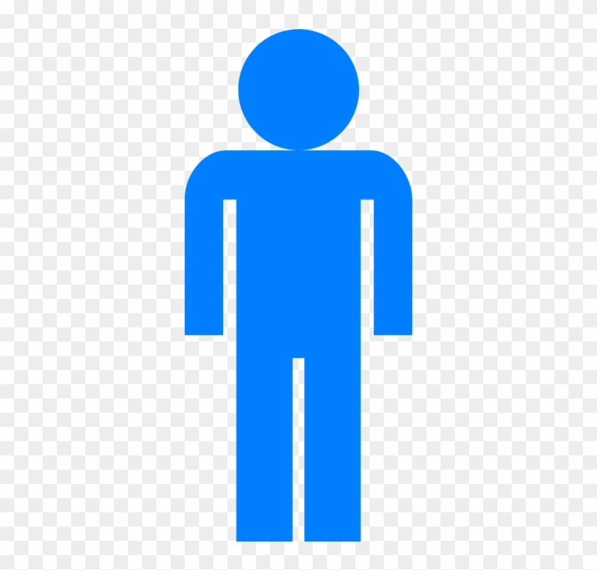 Stick People Graphics 3, Buy Clip Art - Boy Bathroom Sign Blue #453759