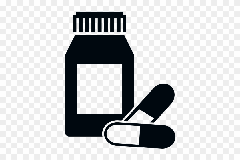 Test Bottle Png - Medications Clipart Black And White #453771