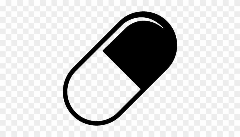 Medicine Pill Vector - Outline Picture Of Pill #453772