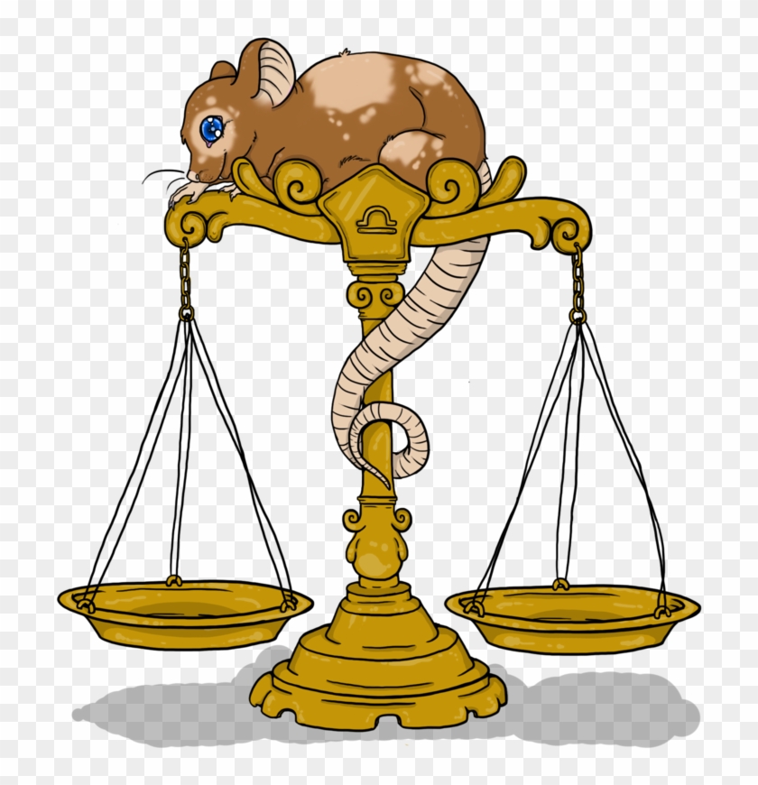 Libra Zodiac Sign Scales With Mouse - Rat Libra #453801