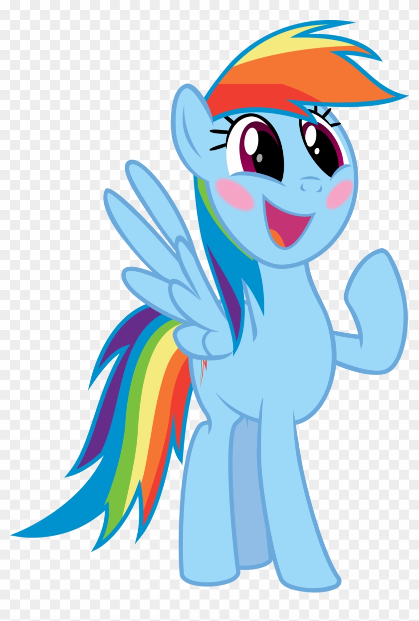 Rainbow Dash - Mlp Rainbow Dash Blushing Vector #453959