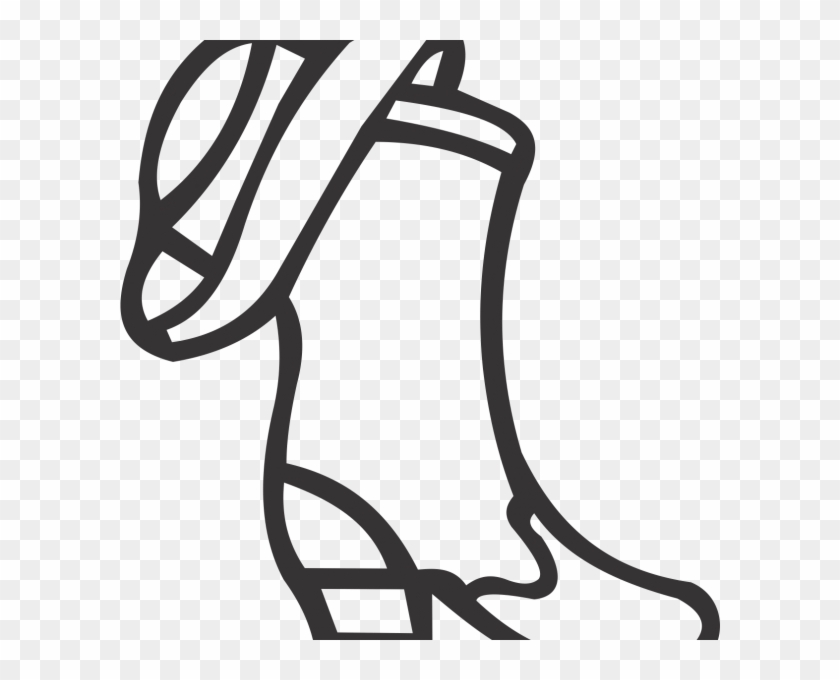 Boot With Hat - Drill Team Boot Clip Art #453965