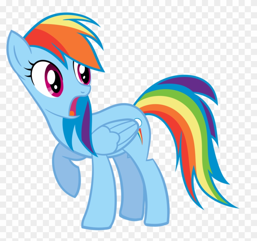 Surprised Rainbow Dash By Proenix Surprised Rainbow - Cartoon #453997