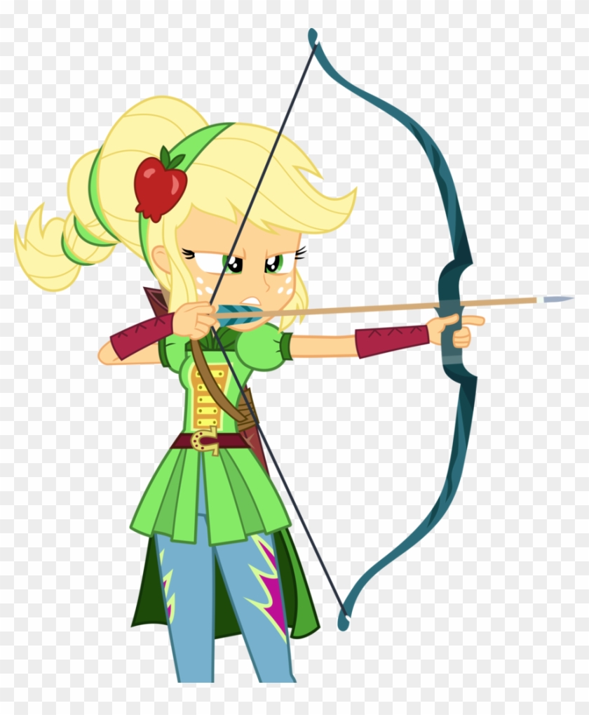 Applejack, Arrow, Artist - Bow And Arrow Transparent Background #454022