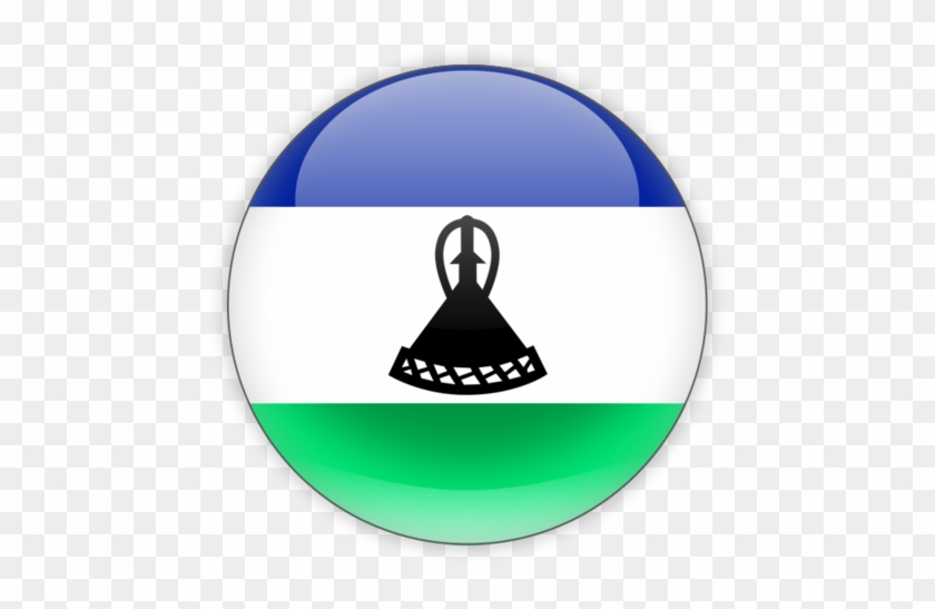 Illustration Of Flag Of Lesotho - Lesotho Flag Round #454058