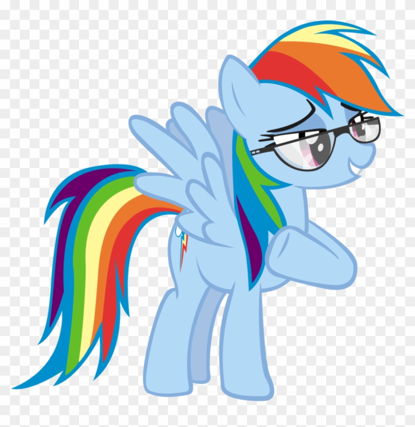 Rainbow Dash With Glasses By Derpy-maple - Friendship Is Magic Rainbow Dash #454093