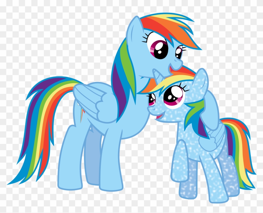 Rainbow Dash And Lil Rainbow By 90sigma - Hija De Rainbow Dash #454311