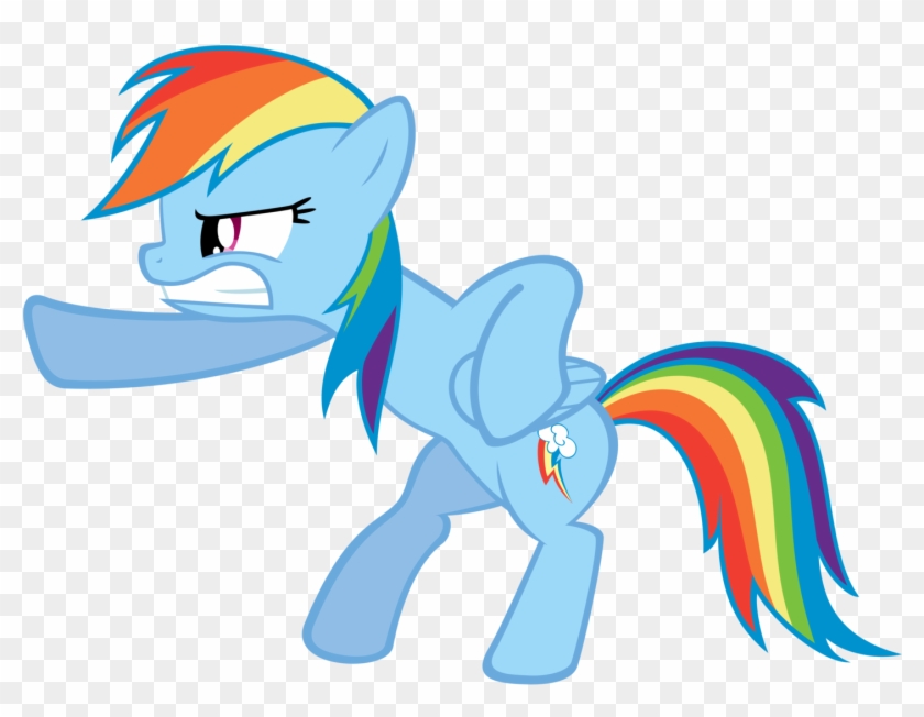 Rainbow Dash Action Pose By Delectablecoffee Rainbow - Fighting My Little Pony #454342